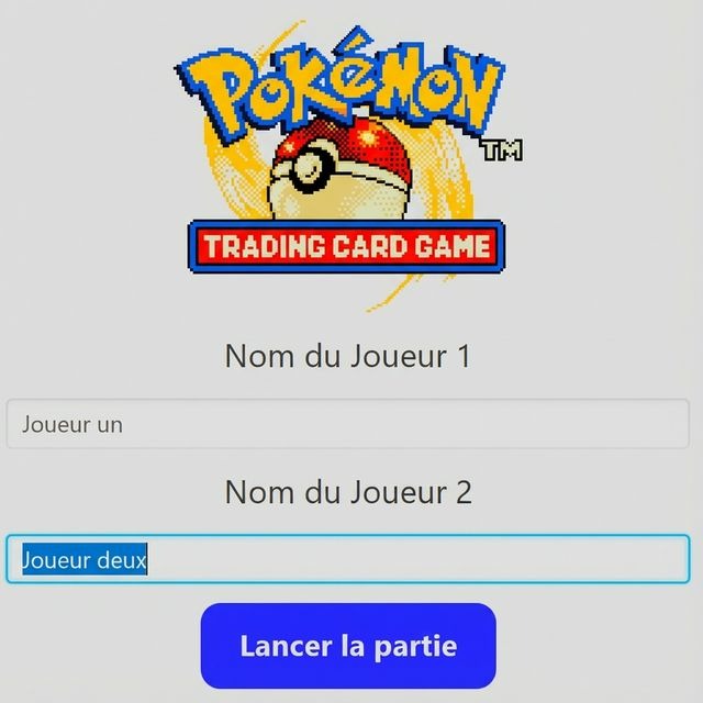 Interface de connexion du jeu Pokémon